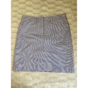 LL Bean Womens Size 10 Skirt Blue Striped